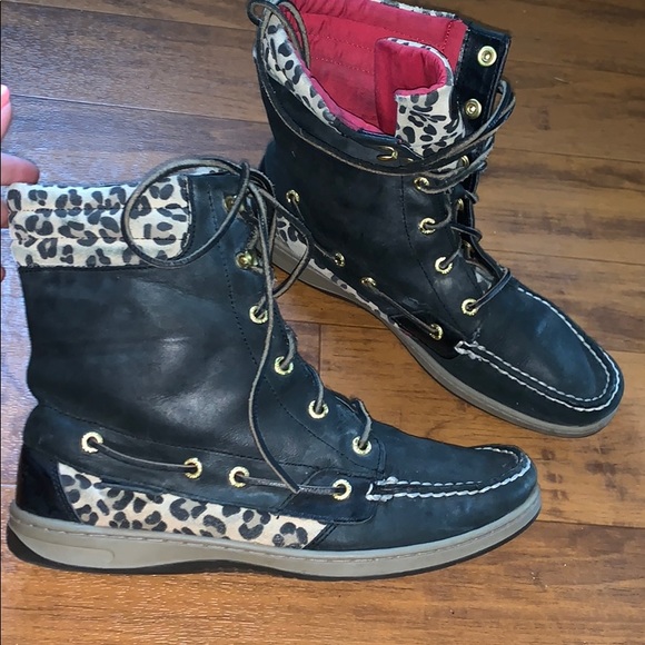 sperry cheetah boots